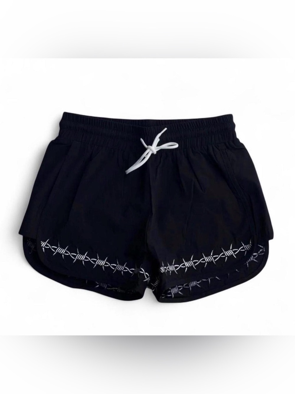Women’s Black Barbed Wire Trim Lounge Shorts